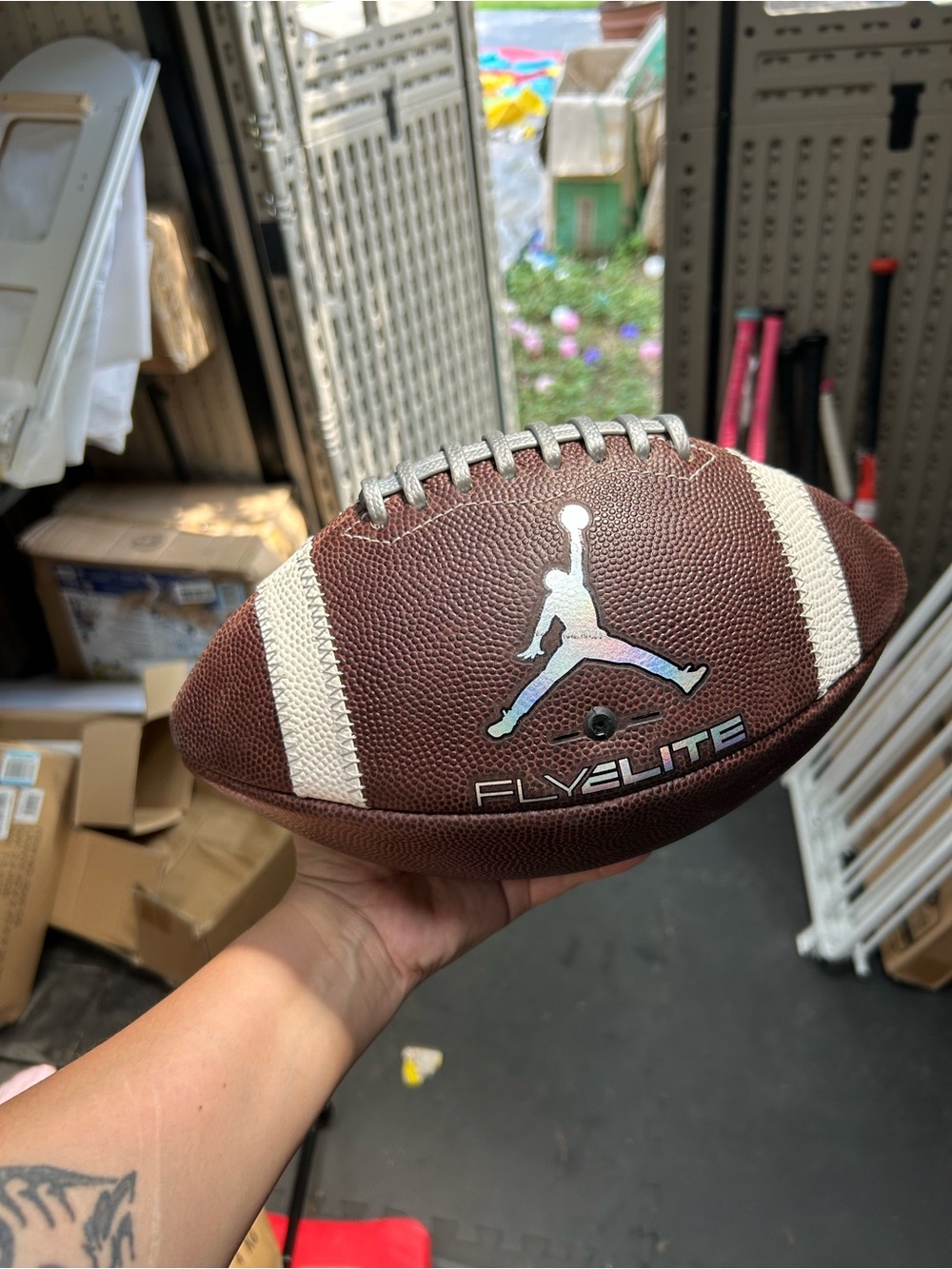 Jordan- Brown and White Fly Elite Football